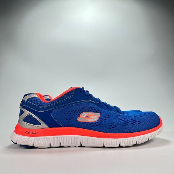 Skechers Flex Appeal Love Your Style Blue Coral Walking Shoes 11728 Women's Sz 9 - Picture 1 of 9